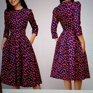 Floral Retro Women's Dress Size S